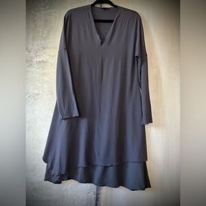 OSKA Bulgaria Steel Gray Cotton Dress, 2